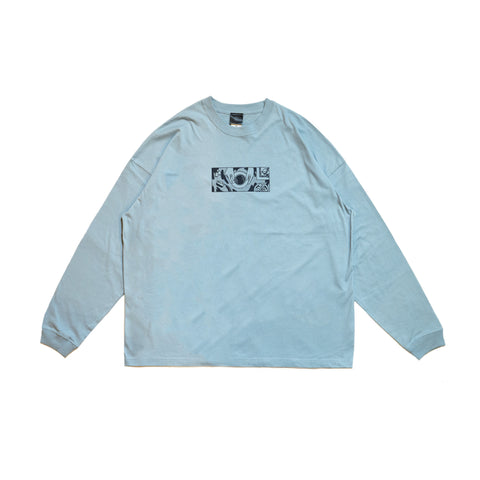 「コーヒーのある生活」Long Sleeve T-shirt   -BLUE-　オンラインストア限定pake付き